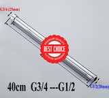 20/30/40/50/60/70Cm Lengthen 1/2 3/4 Shower Extension Rod Tube Bar Pipe 40Cm G3 4 To G1 2