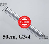 20/30/40/50/60/70Cm Lengthen 1/2 3/4 Shower Extension Rod Tube Bar Pipe 50Cm G3 4 Two Side