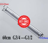 20/30/40/50/60/70Cm Lengthen 1/2 3/4 Shower Extension Rod Tube Bar Pipe 60Cm G3 4 To G1 2