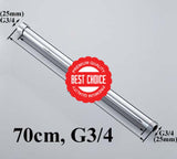 20/30/40/50/60/70Cm Lengthen 1/2 3/4 Shower Extension Rod Tube Bar Pipe 70Cm G3 4 Two Side