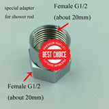 20/30/40/50/60/70Cm Lengthen 1/2 3/4 Shower Extension Rod Tube Bar Pipe Adapter 1