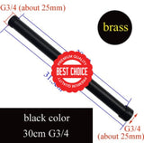 20/30/40/50/60/70Cm Lengthen 1/2 3/4 Shower Extension Rod Tube Bar Pipe Black 30Cm G3 4