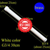 20/30/40/50/60/70Cm Lengthen 1/2 3/4 Shower Extension Rod Tube Bar Pipe White 30Cm G3 4