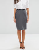 Belted Pencil Skirt